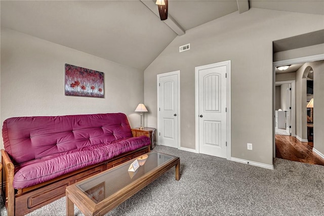 1805 SW Birch St, Bentonville, AR 72713 - living room featuring baseboards, carpet, and arched walkways