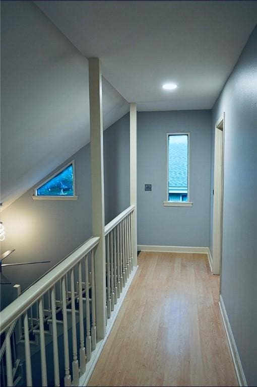 1211 N Mission Blvd, Fayetteville, AR 72701 - hallway featuring wood finished floors and baseboards
