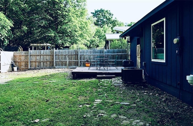 1211 N Mission Blvd, Fayetteville, AR 72701 - fenced backyard featuring a deck