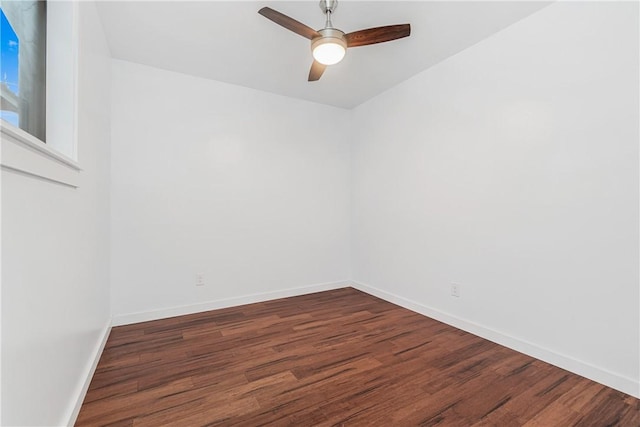 12549 Little Elm Rd, Farmington, AR 72730 - spare room with wood finished floors, baseboards, and ceiling fan