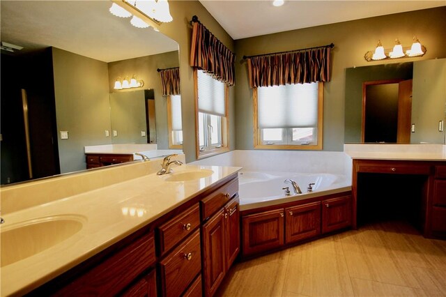 70 Shields Spur, Holiday Island, AR 72631 - bathroom featuring a bath and double vanity