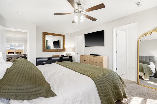 2405 Maplewood Ave, Lowell, AR 72745 - carpeted bedroom featuring ceiling fan