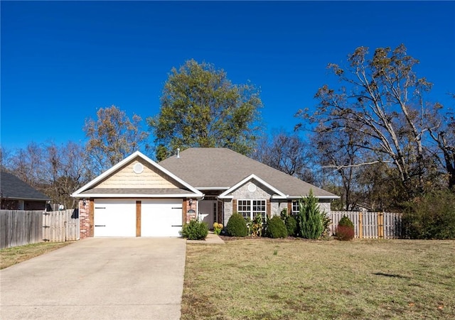 603 Highland Ct, Siloam Springs, AR 72761 - ranch-style house with concrete driveway, an attached garage, and brick siding