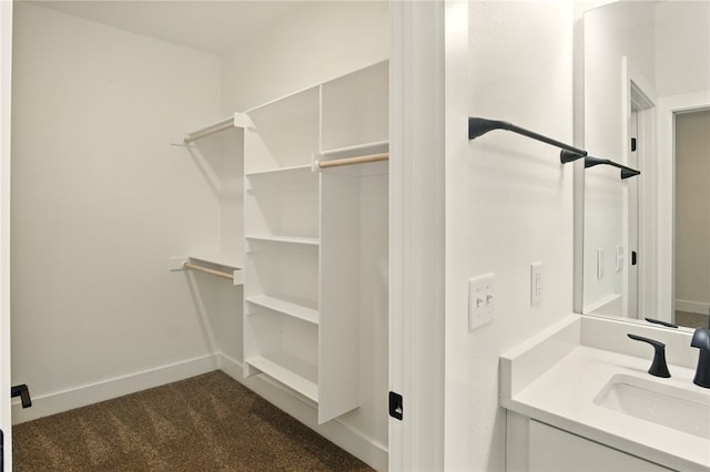 4551 Gibson St, Springdale, AR 72762 - bathroom with vanity, a walk in closet, and baseboards