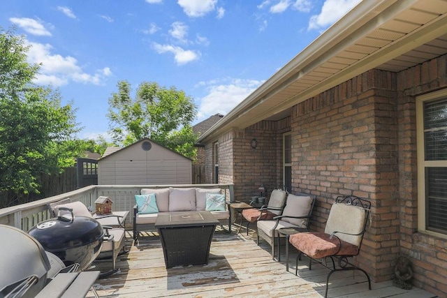 4007 W Song Bird Pl, Fayetteville, AR 72704 - wooden deck featuring an outdoor hangout area