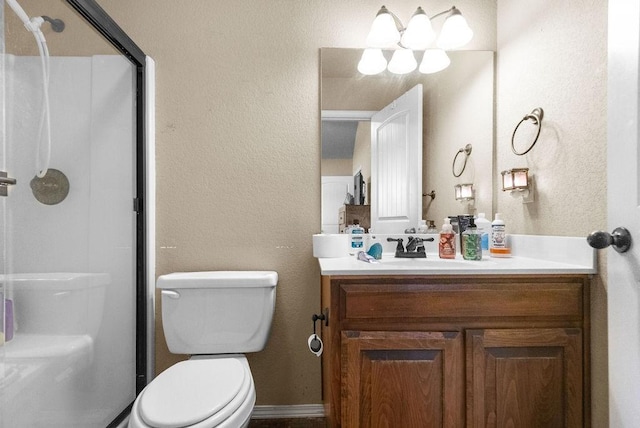 4007 W Song Bird Pl, Fayetteville, AR 72704 - full bath featuring a stall shower, toilet, and vanity