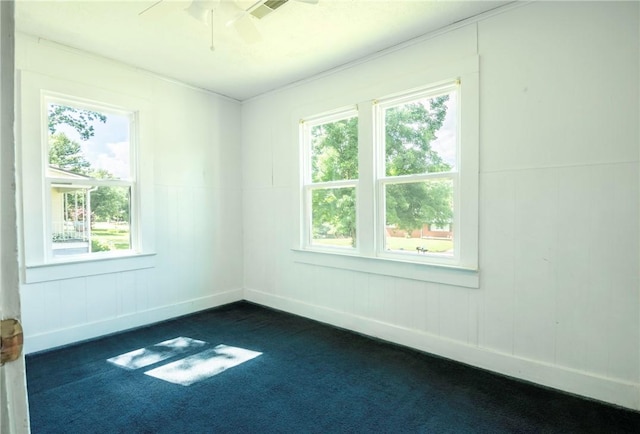 1000 Wilson Ave, Harrison, AR 72601 - spare room with dark colored carpet, baseboards, and a decorative wall