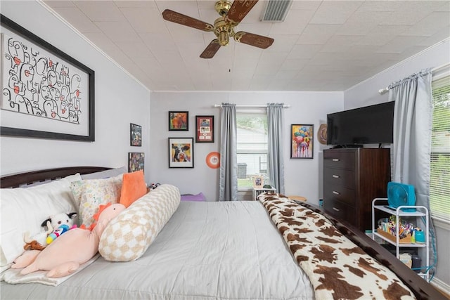 1600 Westwood Ave, Springdale, AR 72762 - bedroom with ornamental molding and a ceiling fan