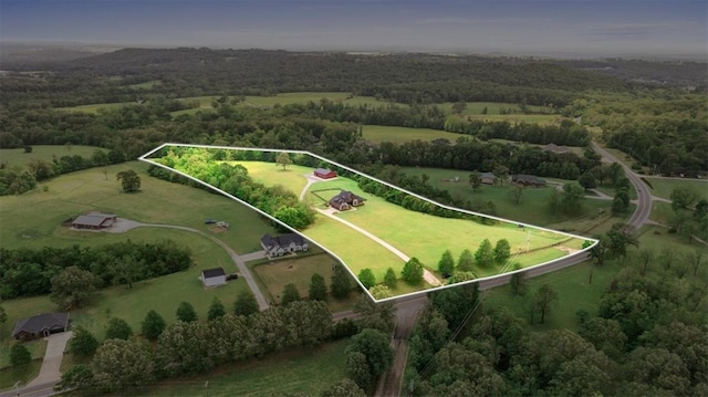 1699 E Bowen Blvd, Fayetteville, AR 72703 - overview of rural landscape with property boundaries highlighted
