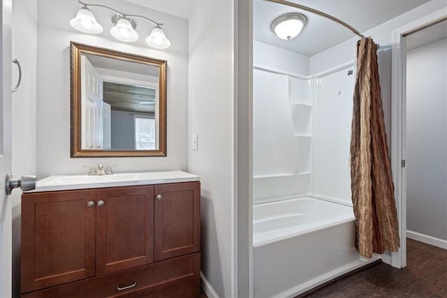 3139 Madison Unit 2405, Huntsville, AR 72740 - bathroom with shower / bath combo with shower curtain and vanity