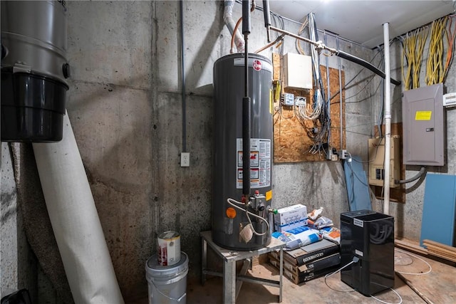 15071 Crossover Rd, Gravette, AR 72736 - utility room with water heater and electric panel
