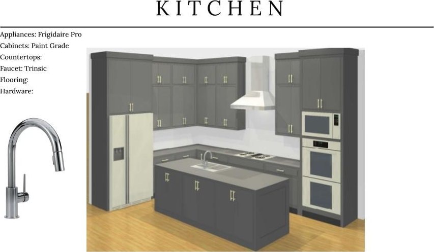 4506 S Fieldcrest Ter, Rogers, AR 72758 - kitchen featuring wall chimney exhaust hood, white appliances, a sink, an island with sink, and light wood-style flooring