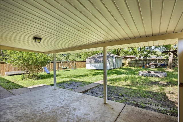 907 S Ithaca Ave, Russellville, AR 72801 - view of patio / terrace featuring a playground