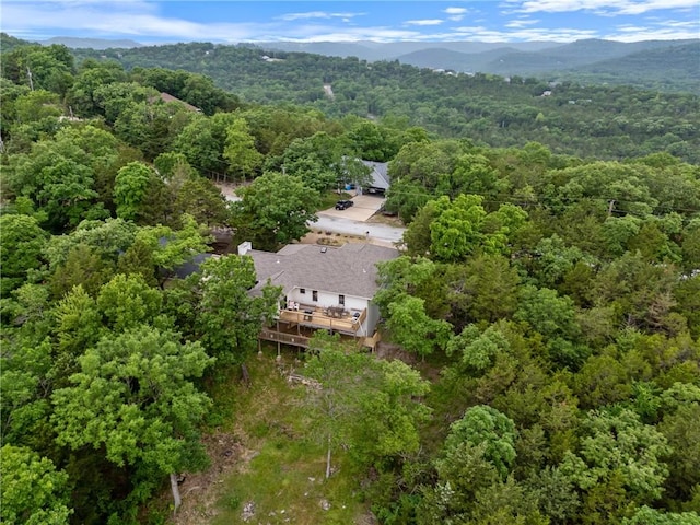 74 Twin Peak Dr, Holiday Island, AR 72631 - view from above of property with a heavily wooded area and mountains