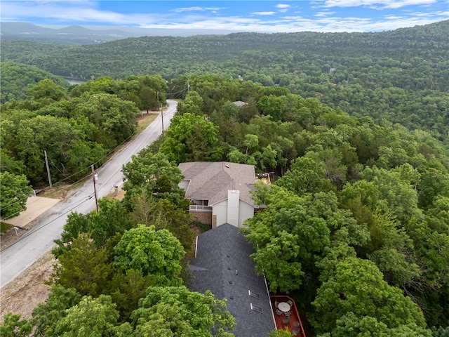 74 Twin Peak Dr, Holiday Island, AR 72631 - aerial view of property and surrounding area with a heavily wooded area
