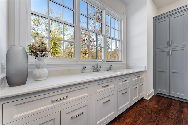 10760 Sugar Creek Rd, Bentonville, AR 72751 - bar with a sink and dark wood finished floors