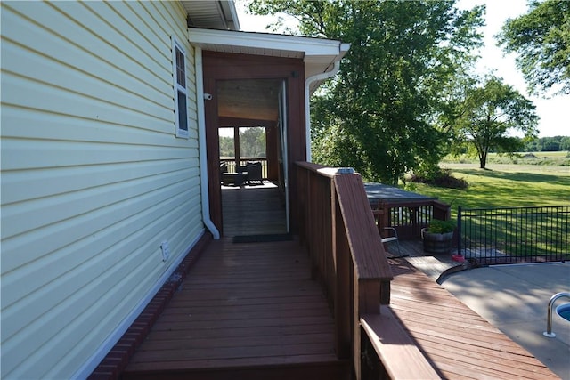 2655 S Elmira Ave, Russellville, AR 72802 - wooden terrace with a yard