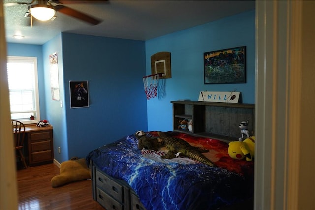 2655 S Elmira Ave, Russellville, AR 72802 - bedroom featuring wood finished floors and ceiling fan