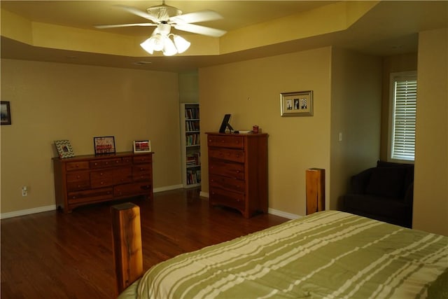 2655 S Elmira Ave, Russellville, AR 72802 - bedroom featuring wood finished floors, baseboards, and ceiling fan