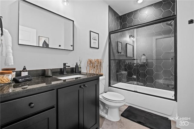 8775 Falls Hollow Rd, Rogers, AR 72756 - bathroom with vanity, combined bath / shower with glass door, and toilet