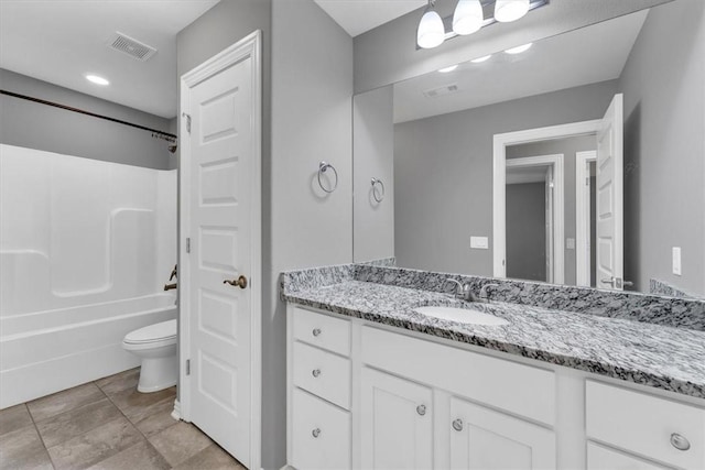 7326 Drury Ave, Springdale, AR 72762 - full bathroom with vanity, toilet, and bathtub / shower combination