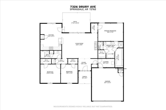 7326 Drury Ave, Springdale, AR 72762 - floor plan / room layout