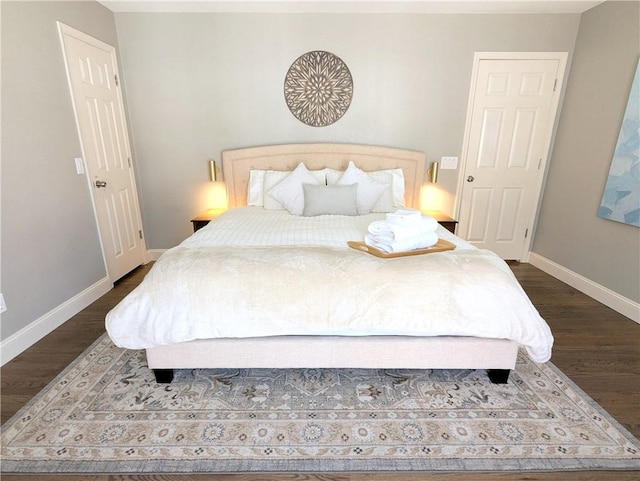 9193 Grimes Dr, Rogers, AR 72756 - bedroom with dark wood-style flooring and baseboards