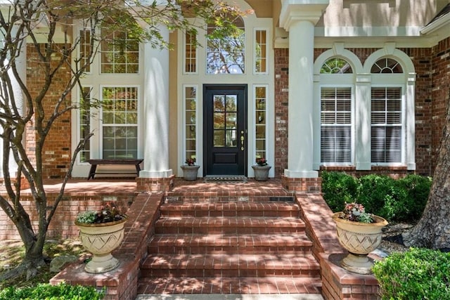 1325 Avery Pl, Siloam Springs, AR 72761 - entrance to property with brick siding and covered porch