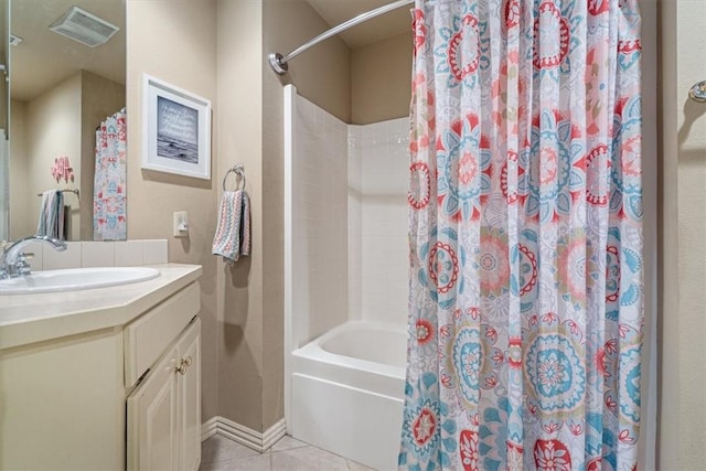 1325 Avery Pl, Siloam Springs, AR 72761 - full bath with vanity, tile patterned floors, shower / bath combination with curtain, and baseboards