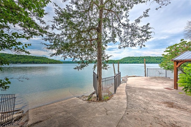 289 County Road 1521, Eureka Springs, AR 72632 - water view featuring a gazebo and a dock