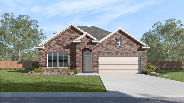 2991 N Grey Squirrel Dr, Fayetteville, AR 72704 - view of front of house with driveway, brick siding, and roof with shingles