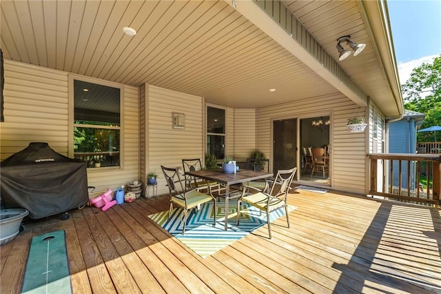 960 Glass St, Cave Springs, AR 72718 - deck featuring outdoor dining area and area for grilling