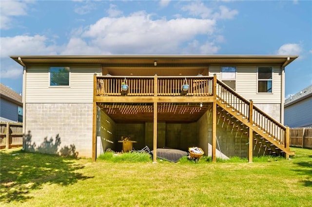 960 Glass St, Cave Springs, AR 72718 - back of house featuring a deck and stairs
