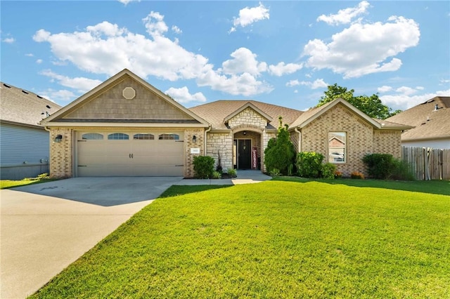 960 Glass St, Cave Springs, AR 72718 - view of front facade with driveway, a garage, and brick siding