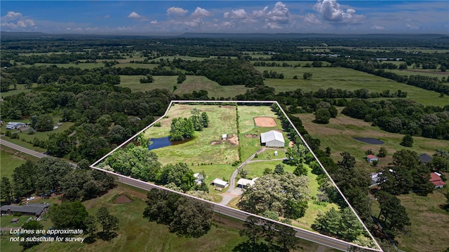 12088 State Highway 28, Dardanelle, AR 72834 - aerial overview of property's location with property parcel outlined and rural landscape