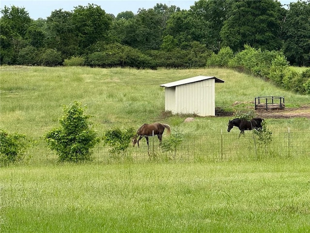 12088 State Highway 28, Dardanelle, AR 72834 - view of yard with a rural view and an outdoor structure