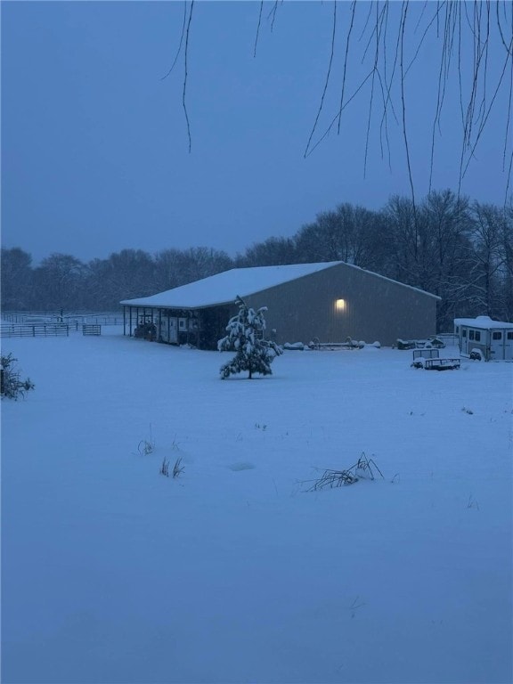 12088 State Highway 28, Dardanelle, AR 72834 - view of yard covered in snow