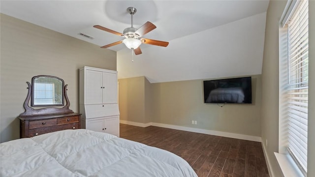 1806 Best Friend Ln, Fayetteville, AR 72704 - bedroom with dark wood-type flooring, baseboards, and a ceiling fan