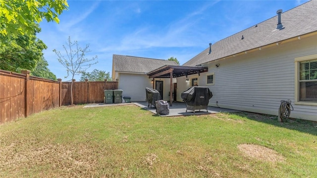 1806 Best Friend Ln, Fayetteville, AR 72704 - back of property featuring a pergola and a patio area