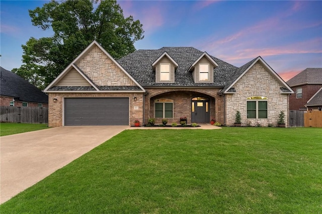 602 SW Brighton Dr, Bentonville, AR 72712 - view of front of property with brick siding, concrete driveway, a garage, and a shingled roof