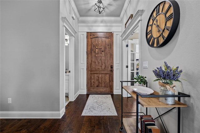 6401 S 47th St, Rogers, AR 72758 - foyer entrance featuring hardwood / wood-style floors, baseboards, and crown molding