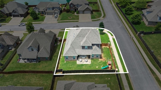 6401 S 47th St, Rogers, AR 72758 - aerial perspective of suburban area featuring property parcel outlined