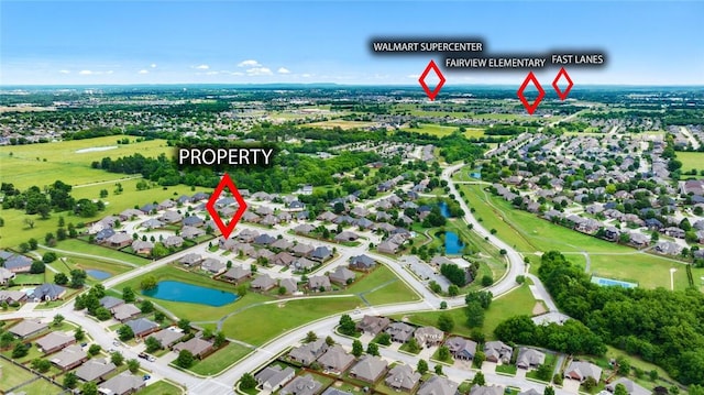 6401 S 47th St, Rogers, AR 72758 - view of property location with a large body of water and nearby suburban area