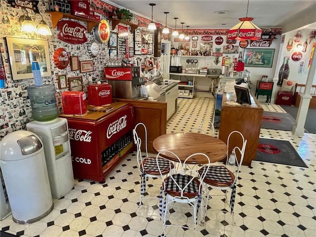 273 N Main St, Eureka Springs, AR 72632 - dining room with tile patterned floors and a community bar