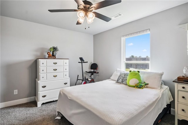 2300 Cameo Ln, Bentonville, AR 72712 - bedroom with carpet flooring, baseboards, and a ceiling fan