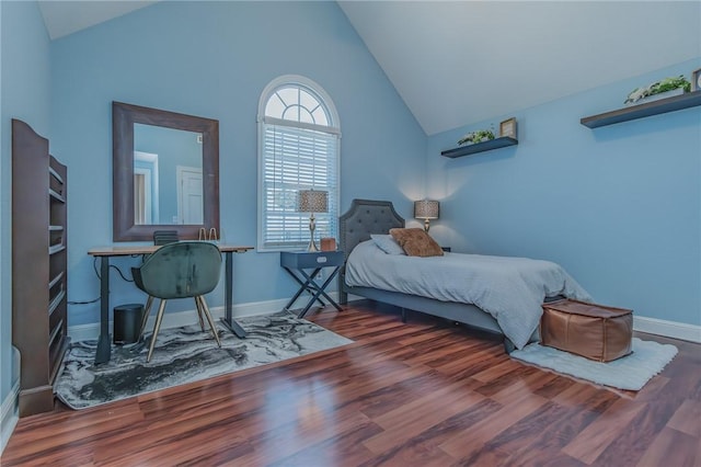 4 W Colonial Dr, Rogers, AR 72758 - bedroom with lofted ceiling, baseboards, and wood finished floors