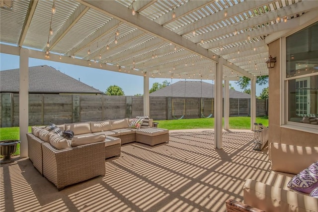 4 W Colonial Dr, Rogers, AR 72758 - view of patio / terrace featuring outdoor lounge area and a pergola