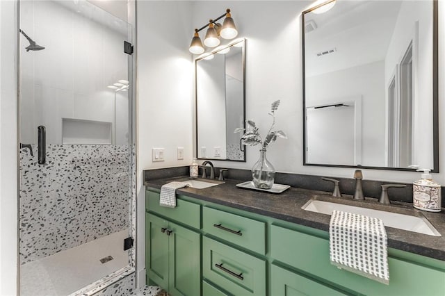 41 Westmorland Dr, Bella Vista, AR 72714 - bathroom featuring a stall shower and double vanity