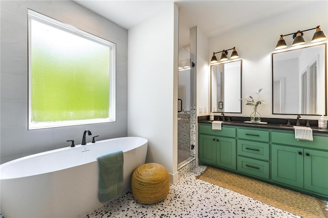 41 Westmorland Dr, Bella Vista, AR 72714 - full bath with a shower stall, double vanity, and a freestanding tub