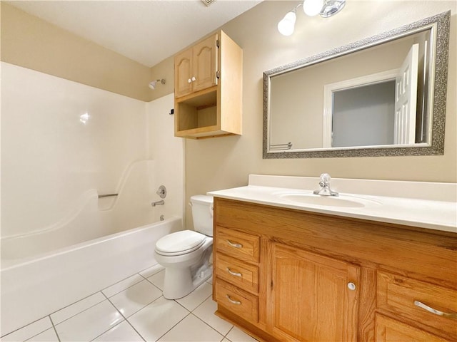 4671 Bailey Cir, Springdale, AR 72762 - bathroom featuring toilet, vanity, tile patterned flooring, and bathtub / shower combination